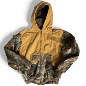Insulated Lined Hooded Canvas Coat Jacket